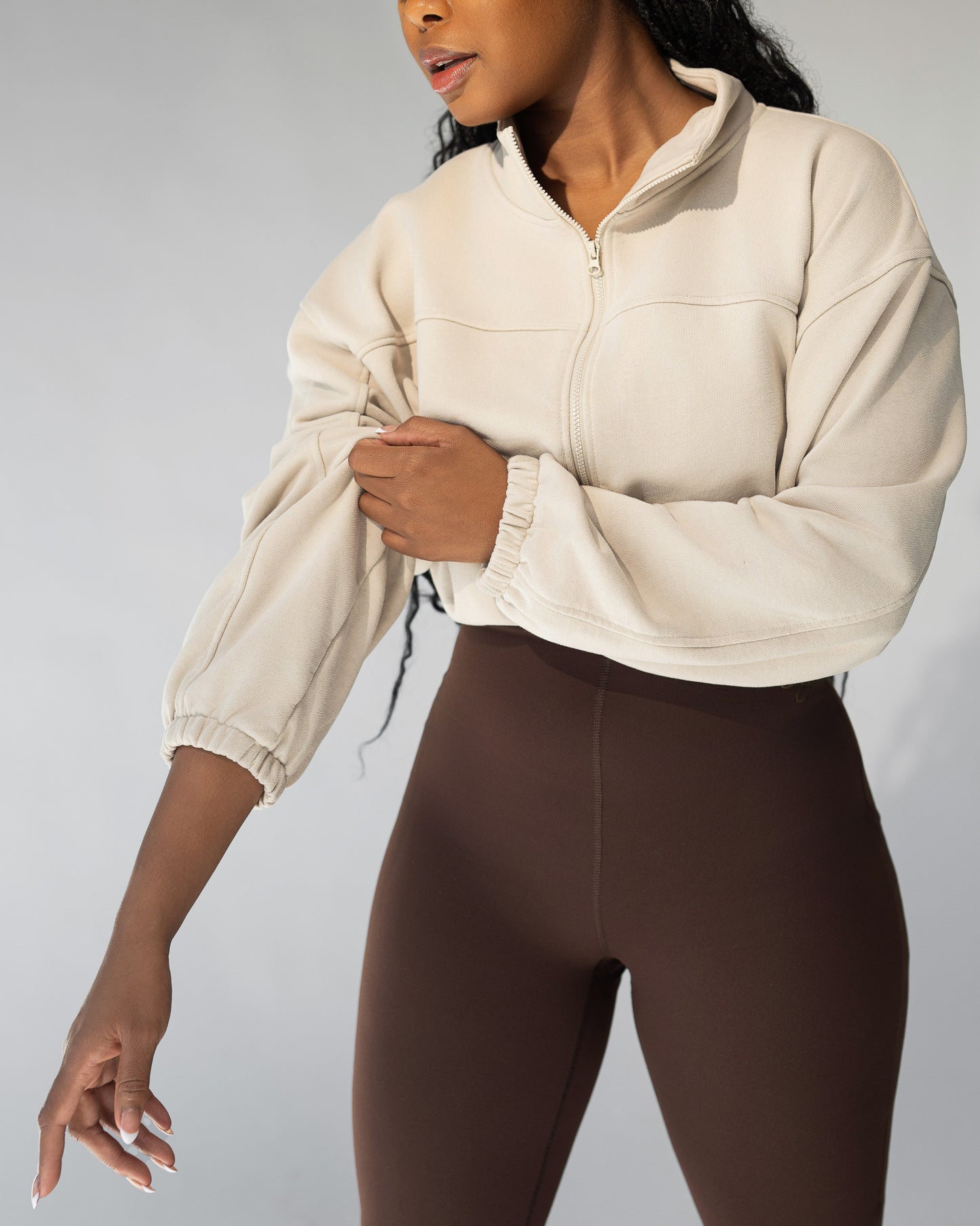 Apex Cropped Zip Up